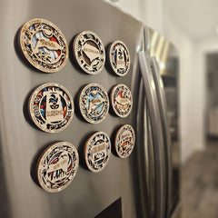 American State Fridge Magnet – Intricate Design, Perfect Travel Gift