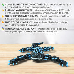 Glowing Armadillo Lizard 3d Printed