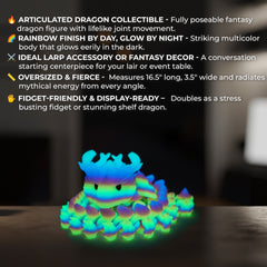 Glow In Dark Dragon Multicolor Pink