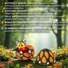 Monarch Blossom Guardian | Butterfly-Inspired 3D Printed Dragon