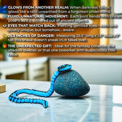 Glow-in-the-Dark Garter Snake | 3D Printed Serpent Figurine