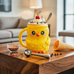 Chickadee Chicklet | Cute Animal Ice Cream Pint Holder or Ramen Noodle Bowl