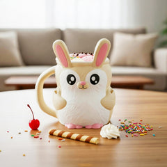 BonBon Bunny | Cute Animal Ice Cream Pint Holder or Ramen Noodle Bowl