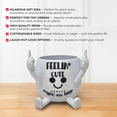 Middle Finger Succulent Pot Witty Quotes | 3D Printed Happy Planter
