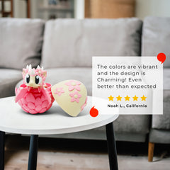 Cherry Blossom Pink Dragon With Egg