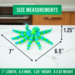 Articulated Glow in The Dark Octopus – UV Activated Shimmering Tentacled Aquatic Design