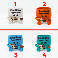 Cute Emotional Support Planter | Funny Head Pot for Succulents | Kawaii Home Office Decor | Funky 3D Printed Gift for Plant Lovers