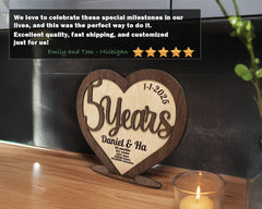 Personalized Heart Wedding Anniversary Gift
