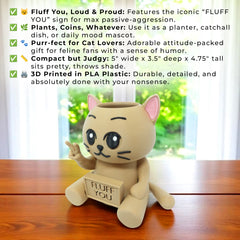 Fluff You Funny Cat Succulent Pot