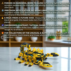 Articulated Glow in The Dark Robot Scorpion – Futuristic Arachnid Hybrid with Neon Glow