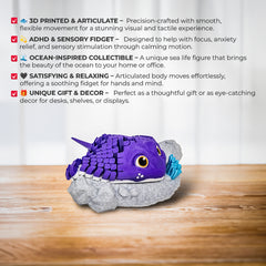 3d Articulating Manta Ray Fidget Toy | Sea Animal Fidget Toy Gift For Children's