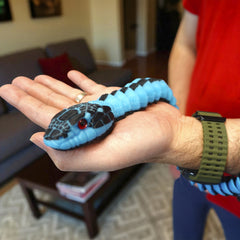 Glow-in-the-Dark Garter Snake | 3D Printed Serpent Figurine