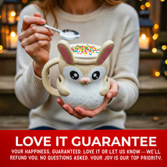 BonBon Bunny | Cute Animal Ice Cream Pint Holder or Ramen Noodle Bowl