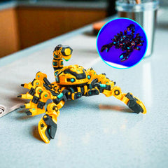 Articulated Glow in The Dark Robot Scorpion – Futuristic Arachnid Hybrid with Neon Glow