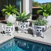 Middle Finger Succulent Pot Witty Quotes | 3D Printed Happy Planter