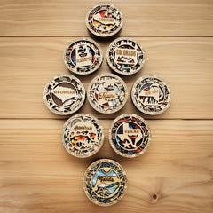 American State Fridge Magnet – Intricate Design, Perfect Travel Gift