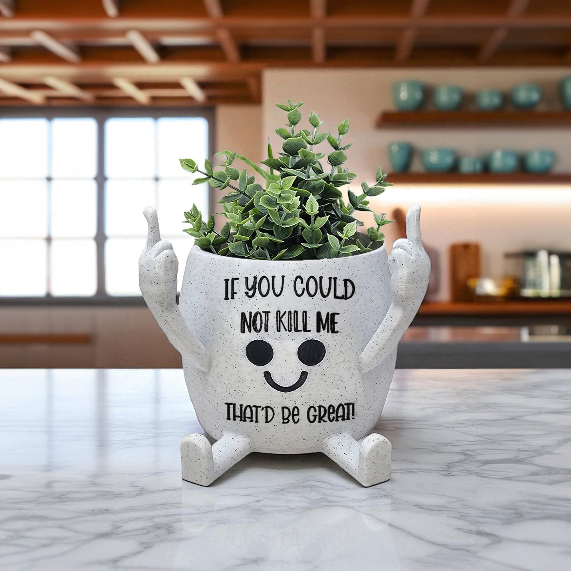 Middle Finger Succulent Pot Witty Quotes | 3D Printed Happy Planter