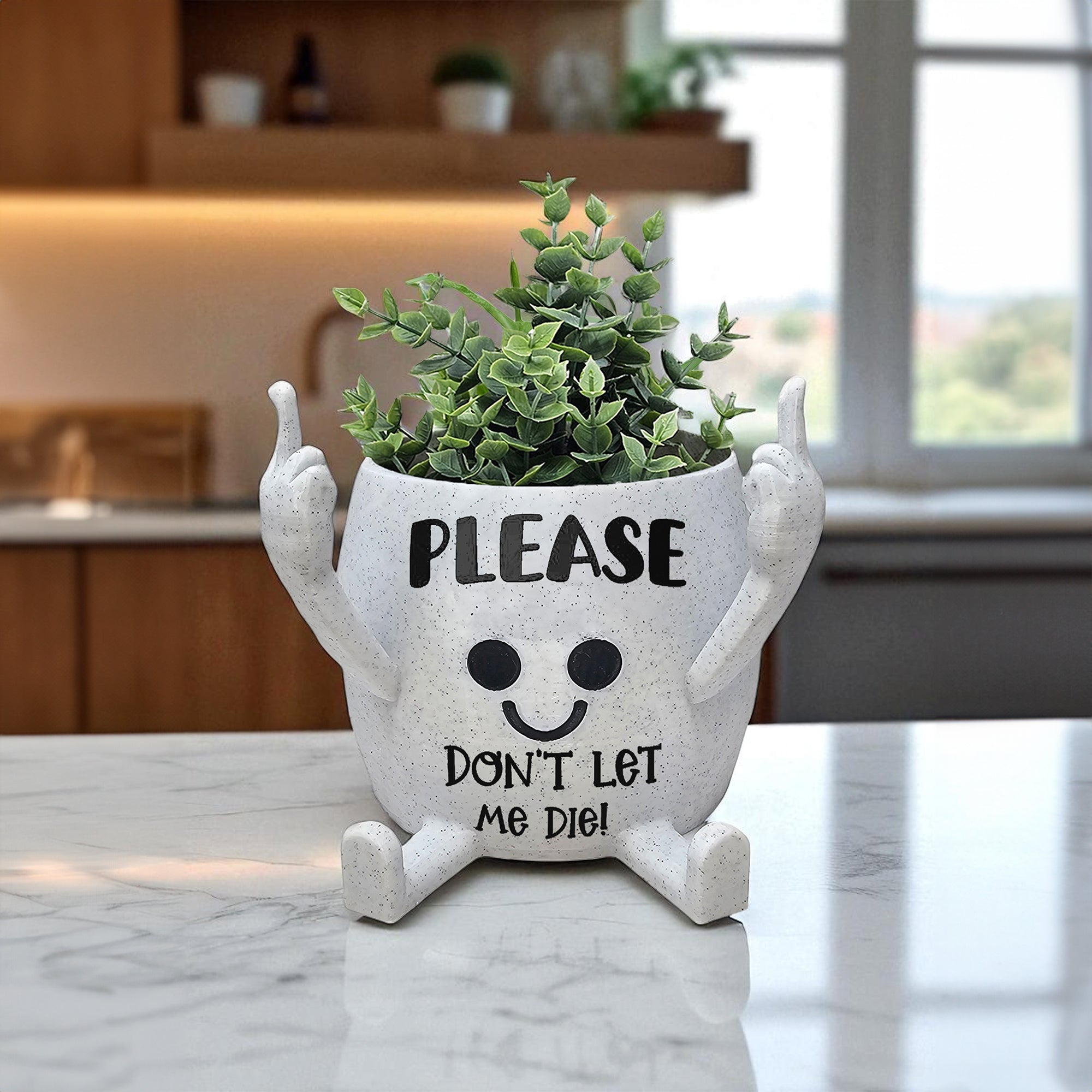 Middle Finger Succulent Pot Witty Quotes | 3D Printed Happy Planter