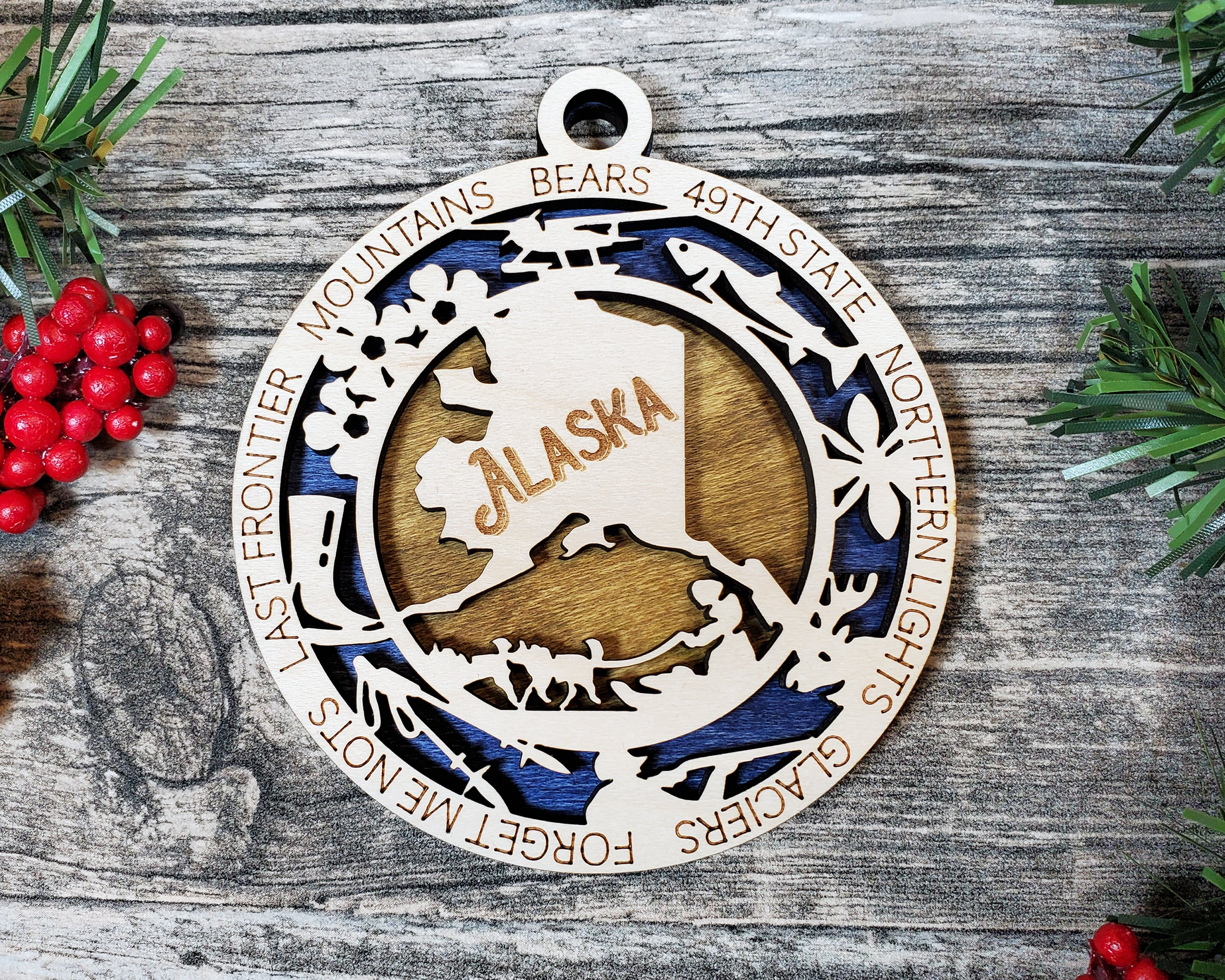 USA 3D State Shape Ornaments - Handcrafted American Made Home Decor Gifts, Unique Travel Souvenirs, State Pride Decor, Gift for Travelers