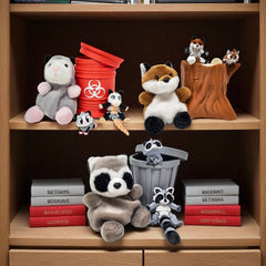 Full Trash Squad Set | 3-Piece Animal Fidget Bundle with Plush Buddy & Display Container