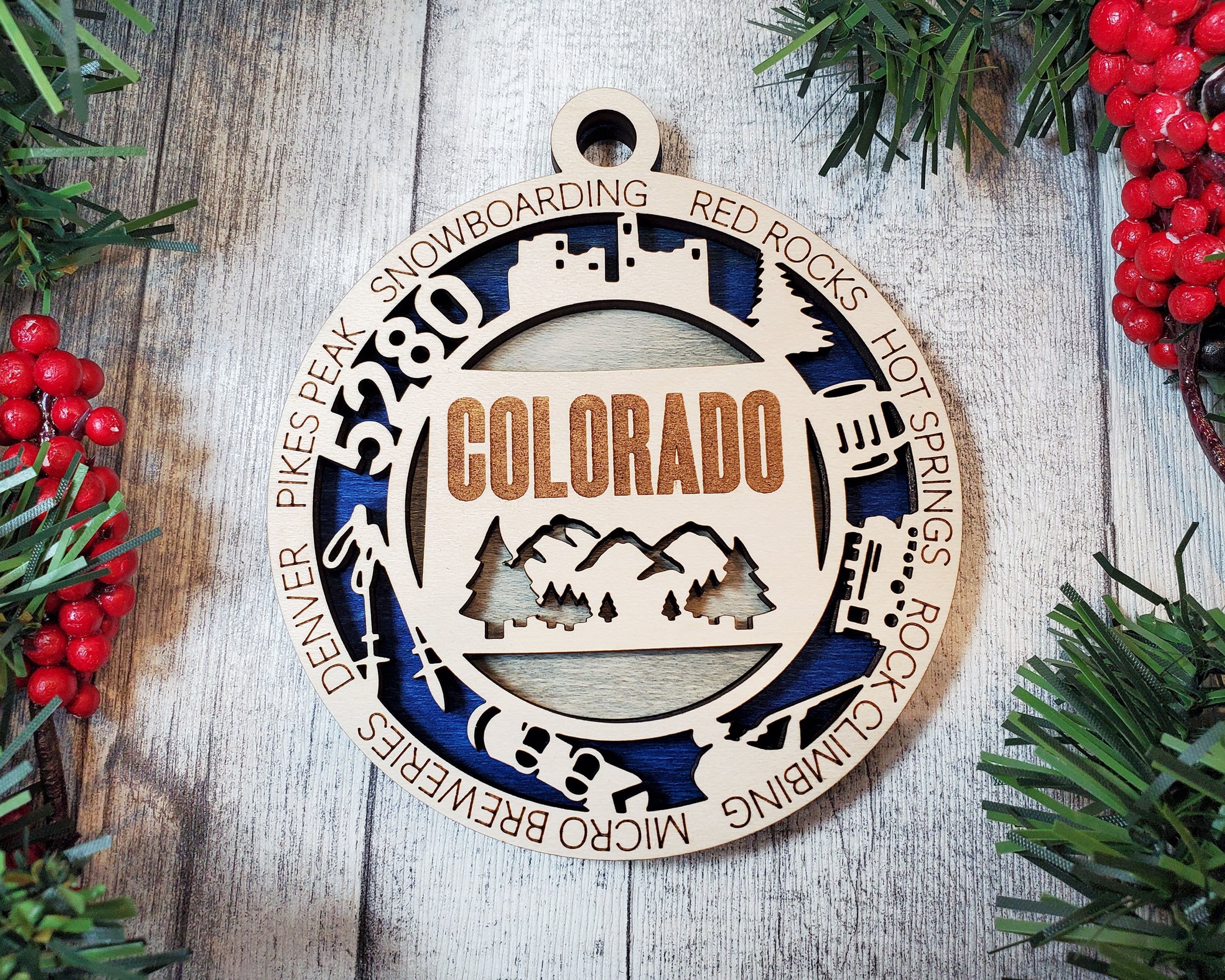 USA 3D State Shape Ornaments - Handcrafted American Made Home Decor Gifts, Unique Travel Souvenirs, State Pride Decor, Gift for Travelers