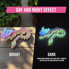 Glow In Dark Dragon Multicolor Pink