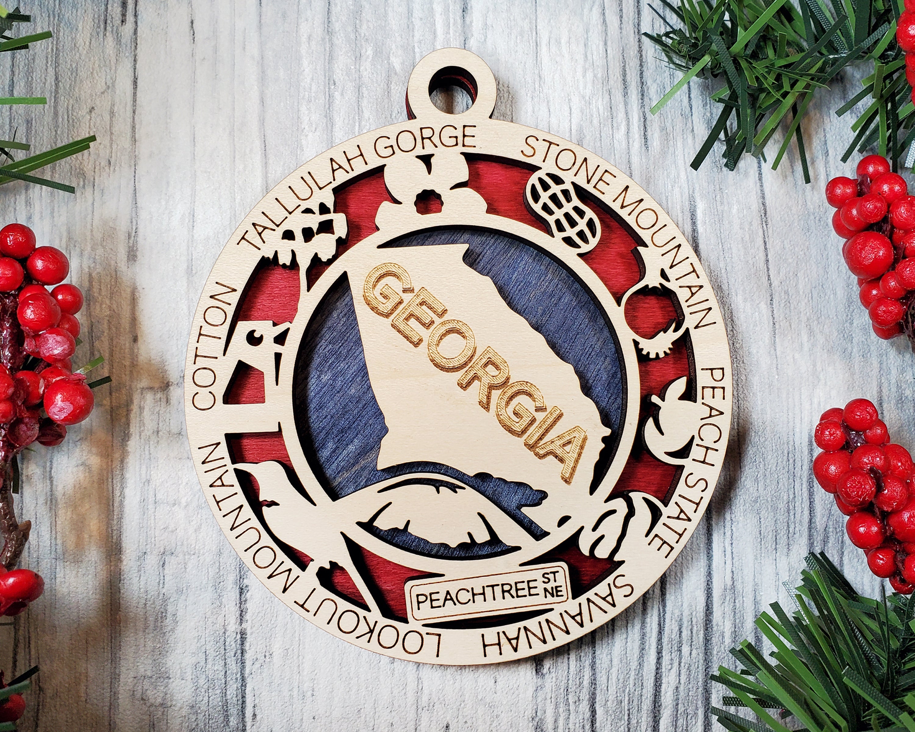 USA 3D State Shape Ornaments - Handcrafted American Made Home Decor Gifts, Unique Travel Souvenirs, State Pride Decor, Gift for Travelers