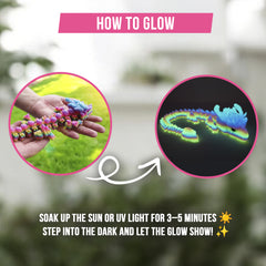 Glow In Dark Dragon Multicolor Pink