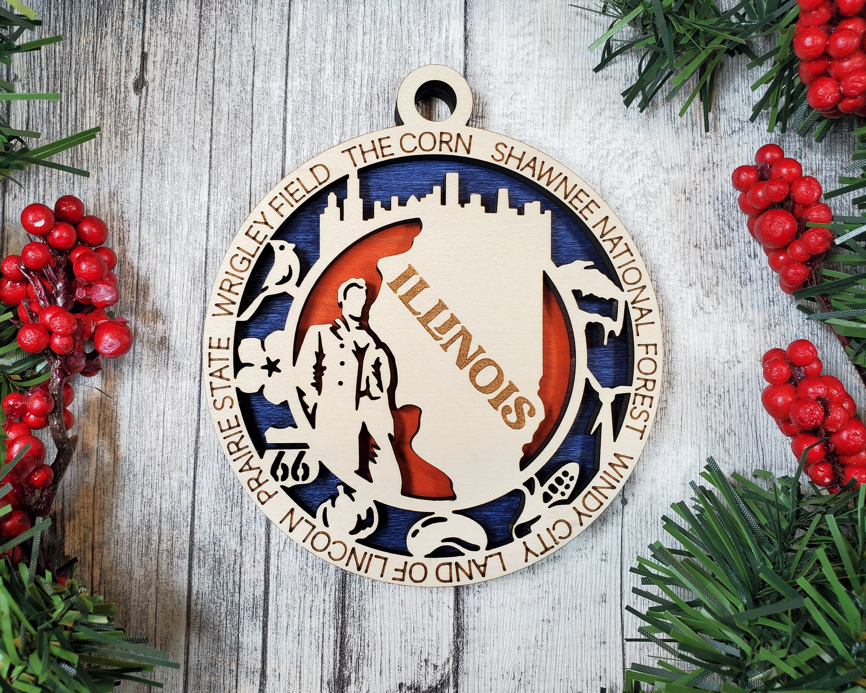 USA 3D State Shape Ornaments - Handcrafted American Made Home Decor Gifts, Unique Travel Souvenirs, State Pride Decor, Gift for Travelers
