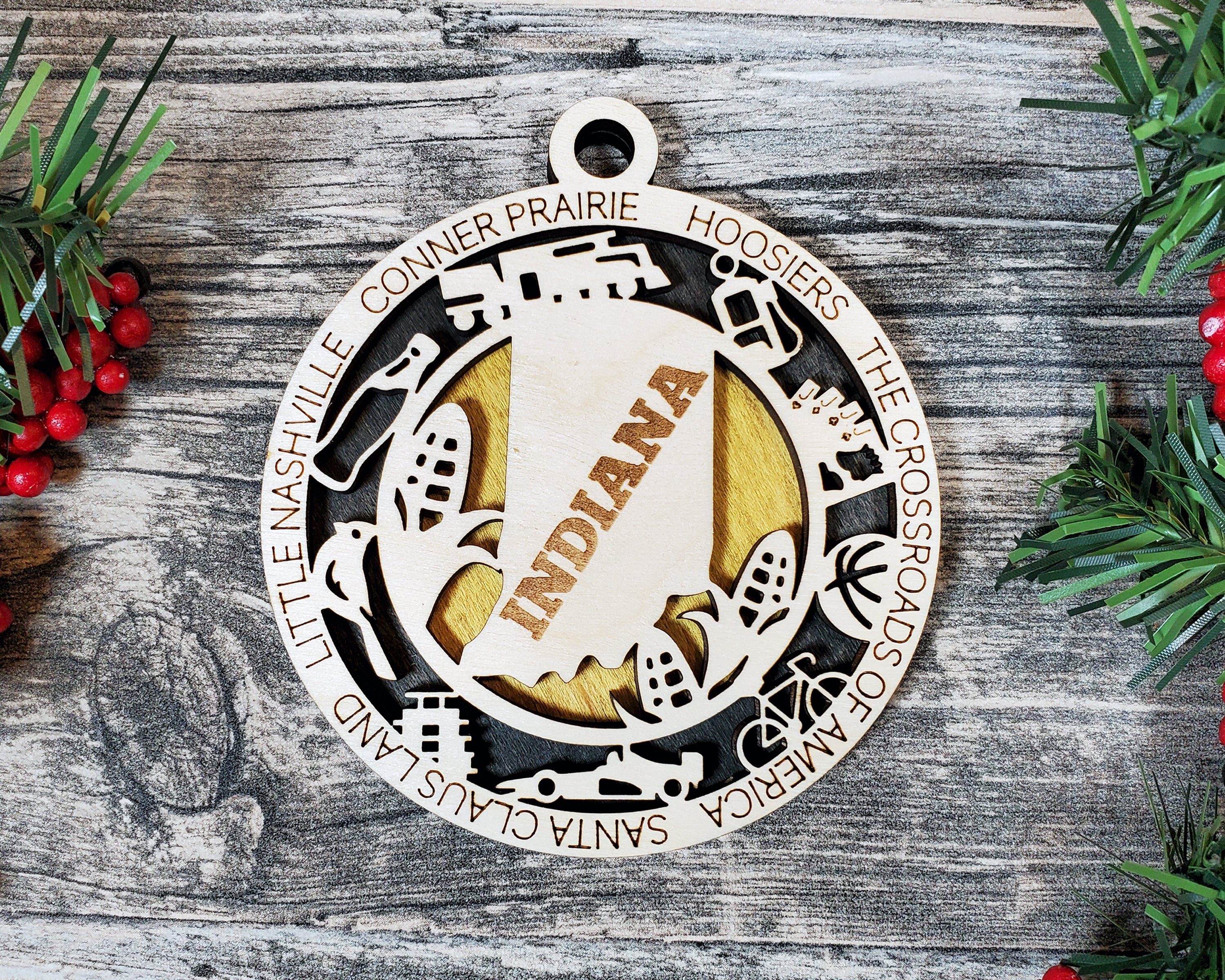 USA 3D State Shape Ornaments - Handcrafted American Made Home Decor Gifts, Unique Travel Souvenirs, State Pride Decor, Gift for Travelers
