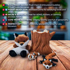 3D Printed Fox Fidget Toy | Articulated Orange Fox Sensory Toy