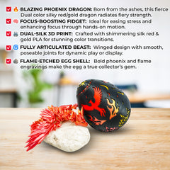 Phoenix Dragon With Egg Articulated Fidget Toy 3d Printed