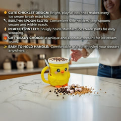 Chickadee Chicklet | Cute Animal Ice Cream Pint Holder or Ramen Noodle Bowl