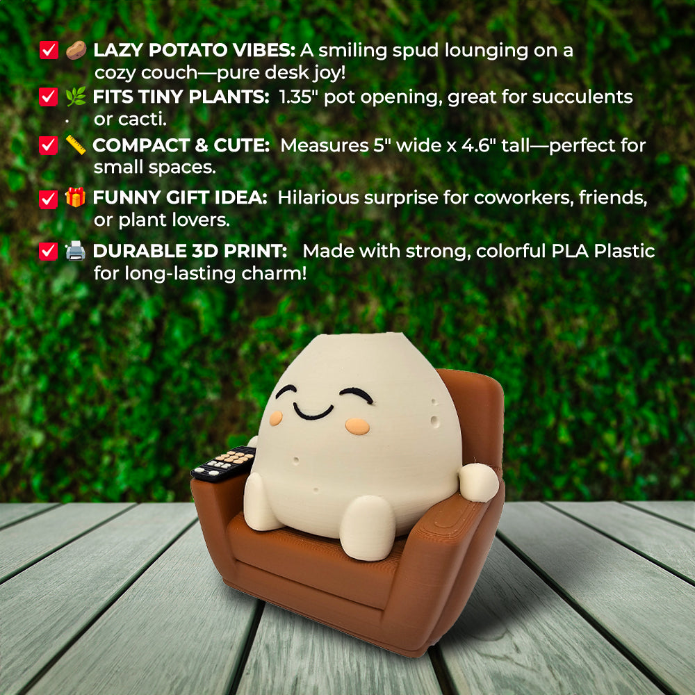 Cute Kawaii Succulent Pot Couch Potato