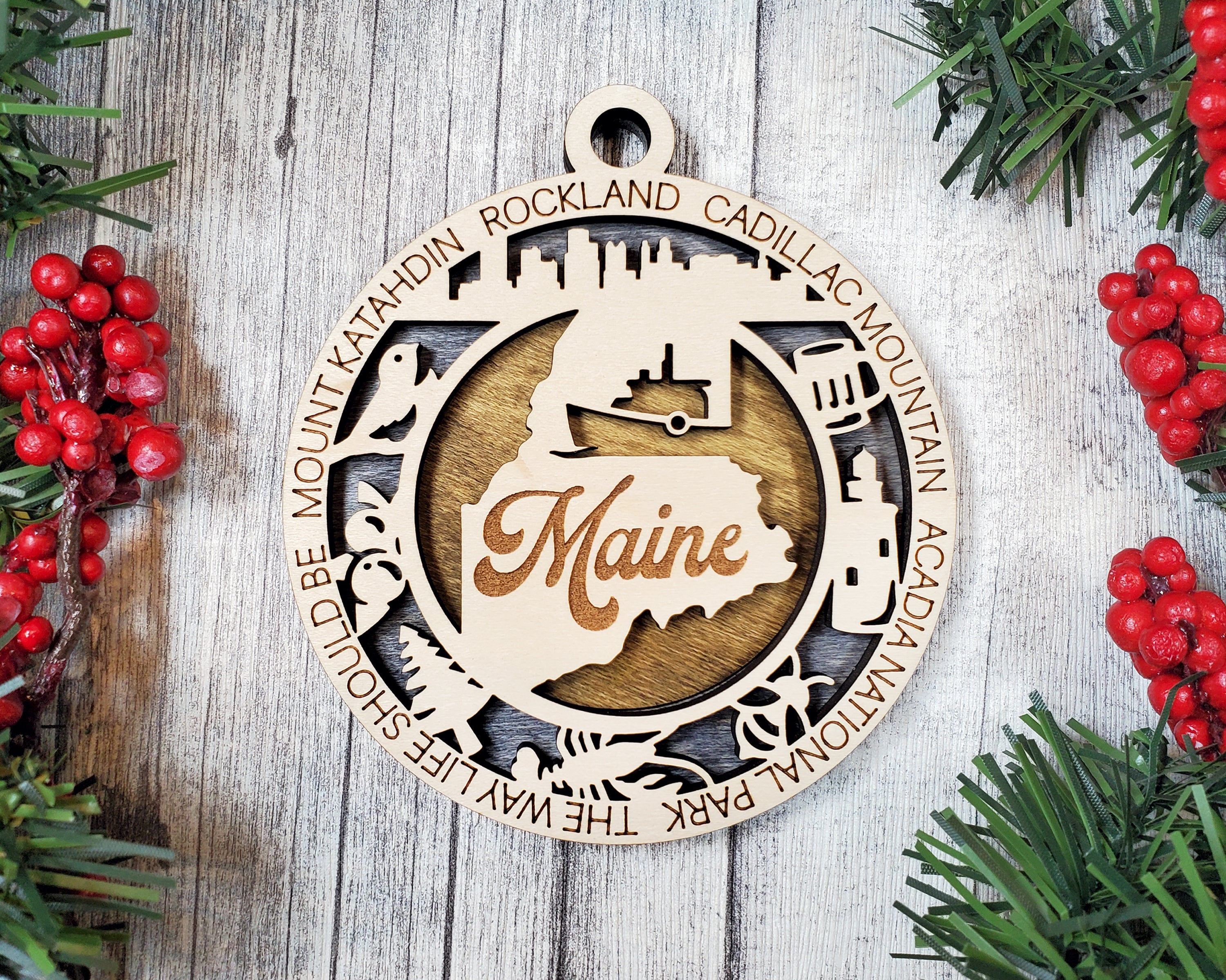 USA 3D State Shape Ornaments - Handcrafted American Made Home Decor Gifts, Unique Travel Souvenirs, State Pride Decor, Gift for Travelers