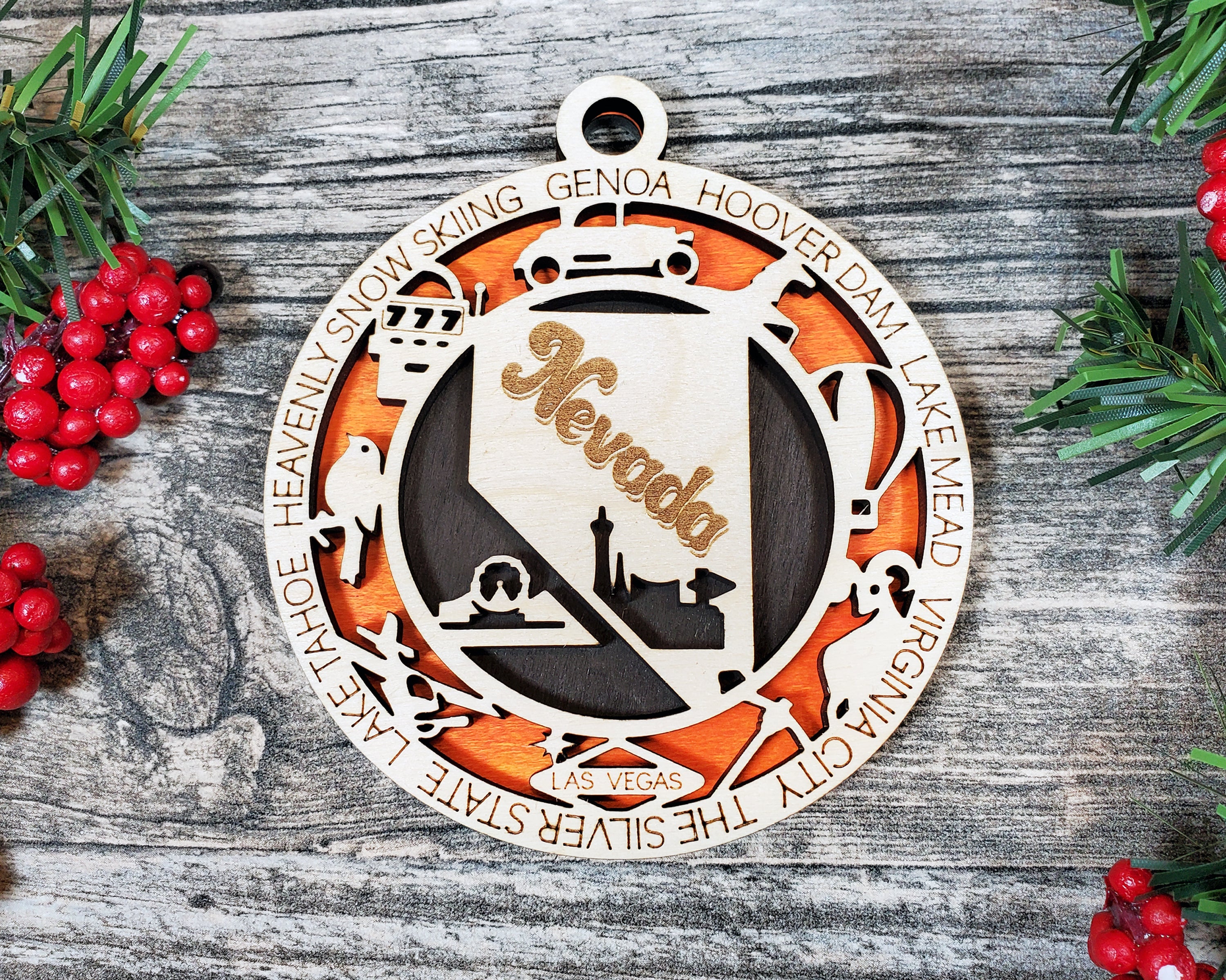 USA 3D State Shape Ornaments - Handcrafted American Made Home Decor Gifts, Unique Travel Souvenirs, State Pride Decor, Gift for Travelers