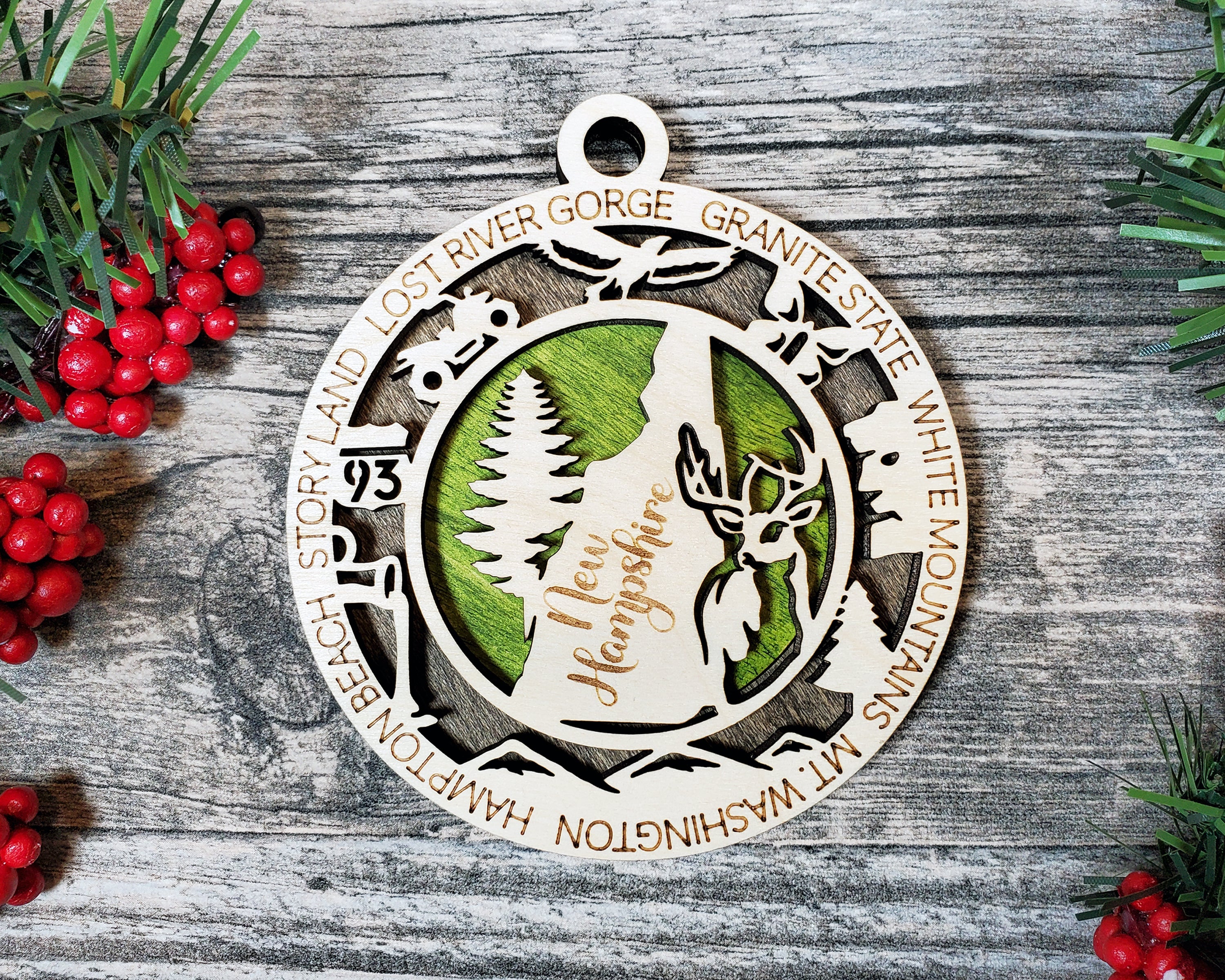 USA 3D State Shape Ornaments - Handcrafted American Made Home Decor Gifts, Unique Travel Souvenirs, State Pride Decor, Gift for Travelers