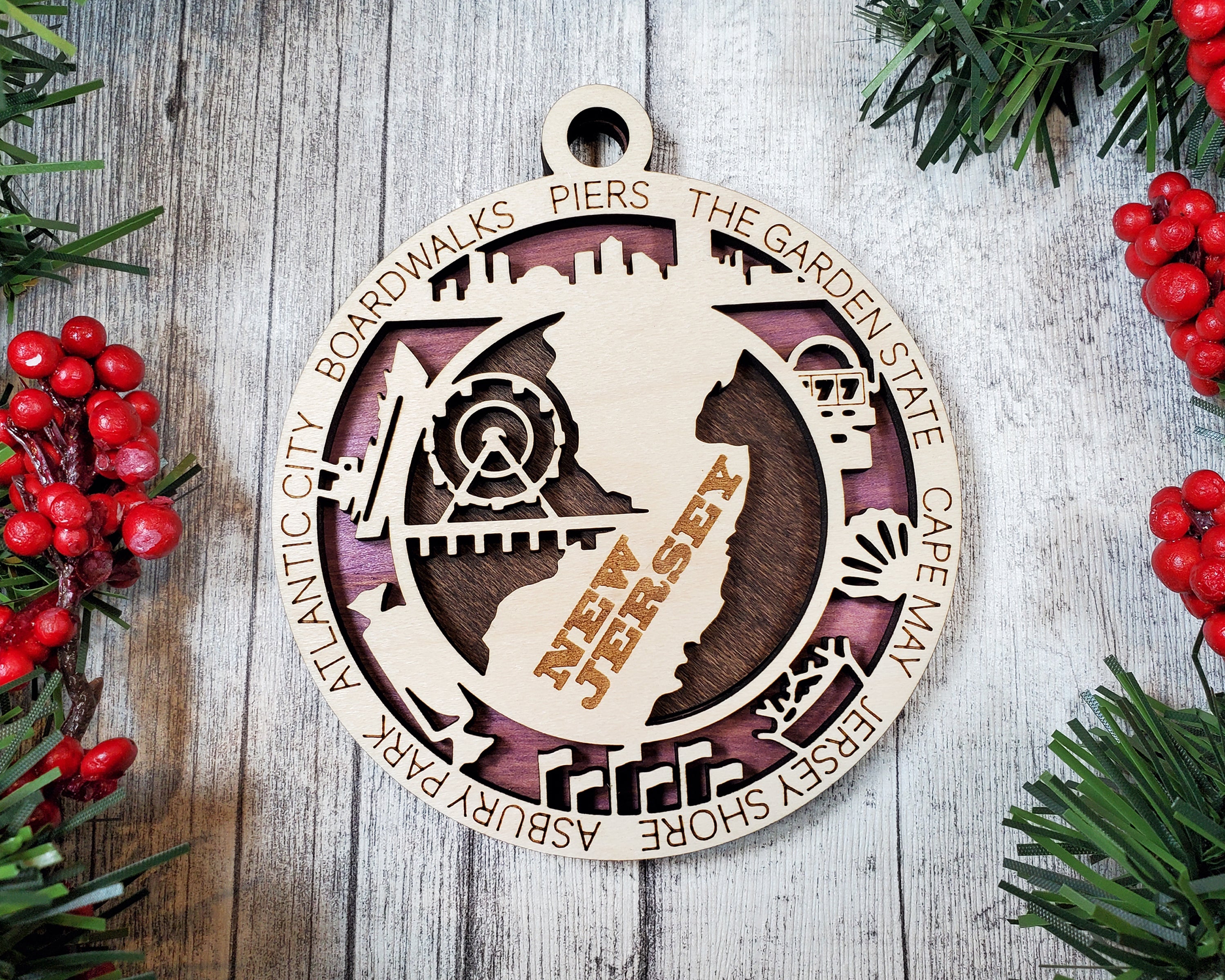USA 3D State Shape Ornaments - Handcrafted American Made Home Decor Gifts, Unique Travel Souvenirs, State Pride Decor, Gift for Travelers