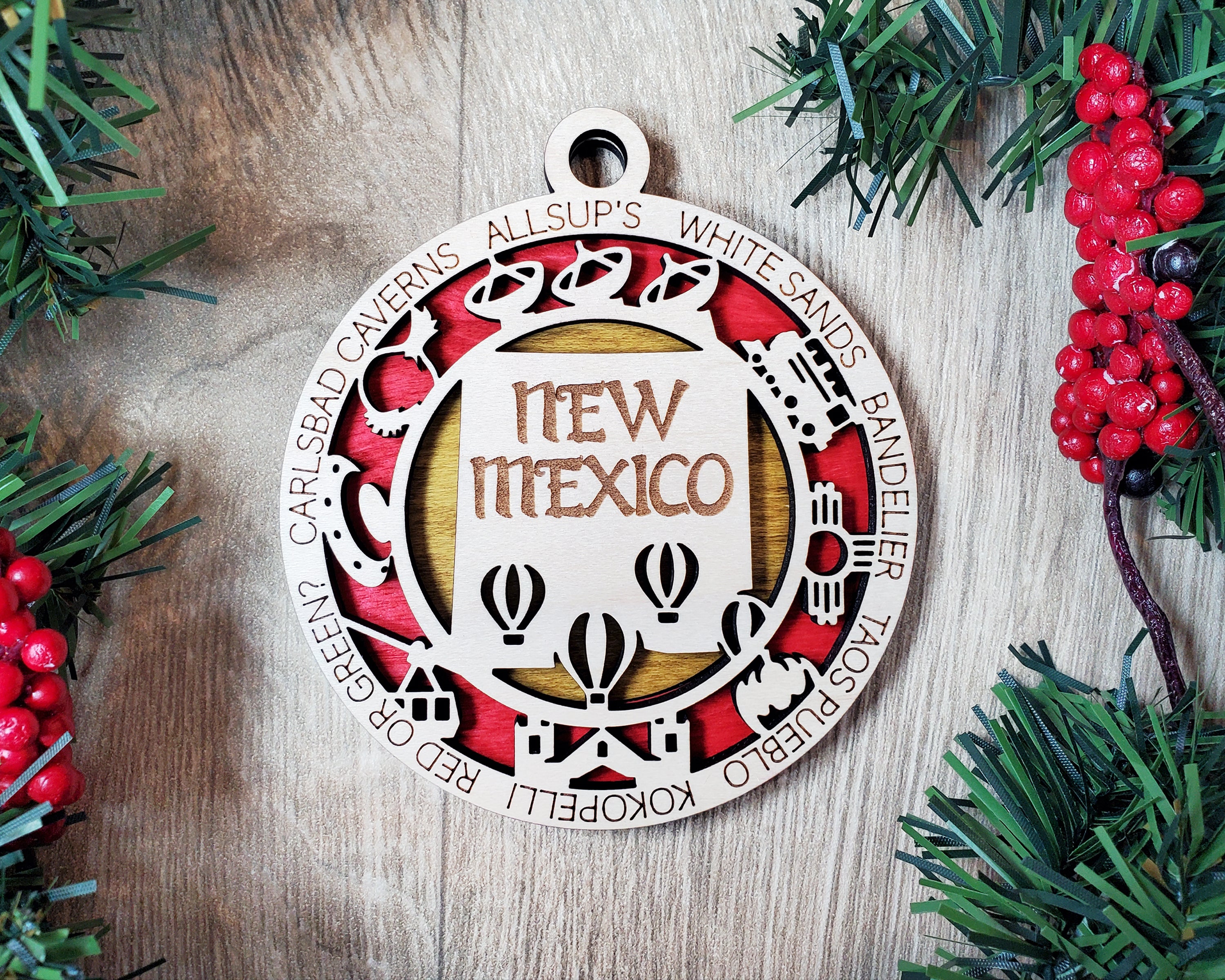 USA 3D State Shape Ornaments - Handcrafted American Made Home Decor Gifts, Unique Travel Souvenirs, State Pride Decor, Gift for Travelers