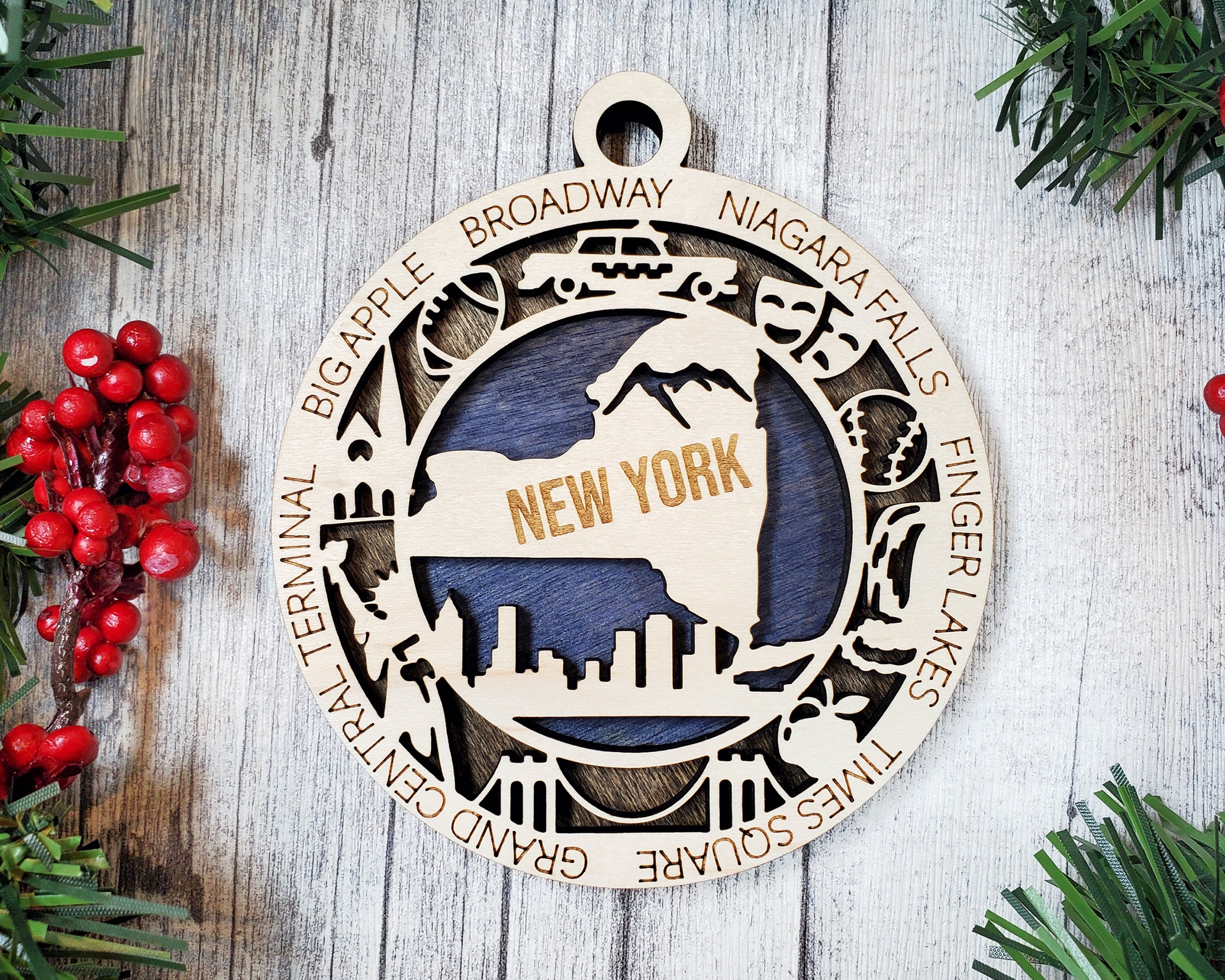 USA 3D State Shape Ornaments - Handcrafted American Made Home Decor Gifts, Unique Travel Souvenirs, State Pride Decor, Gift for Travelers