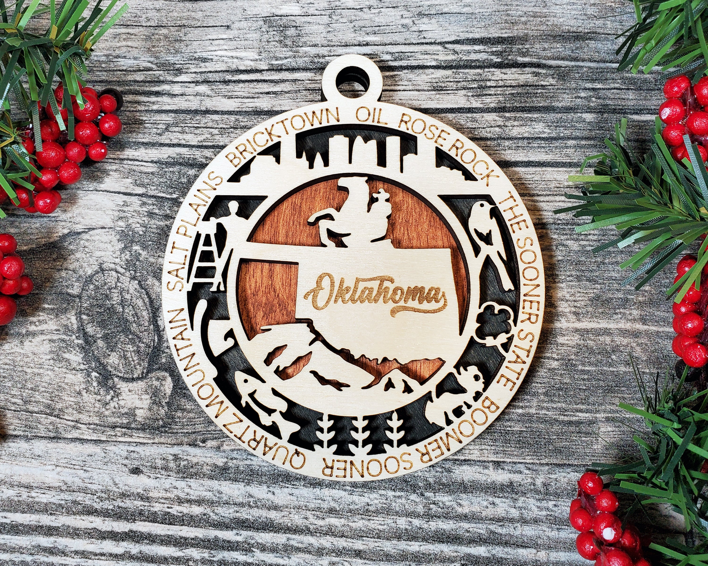 USA 3D State Shape Ornaments - Handcrafted American Made Home Decor Gifts, Unique Travel Souvenirs, State Pride Decor, Gift for Travelers