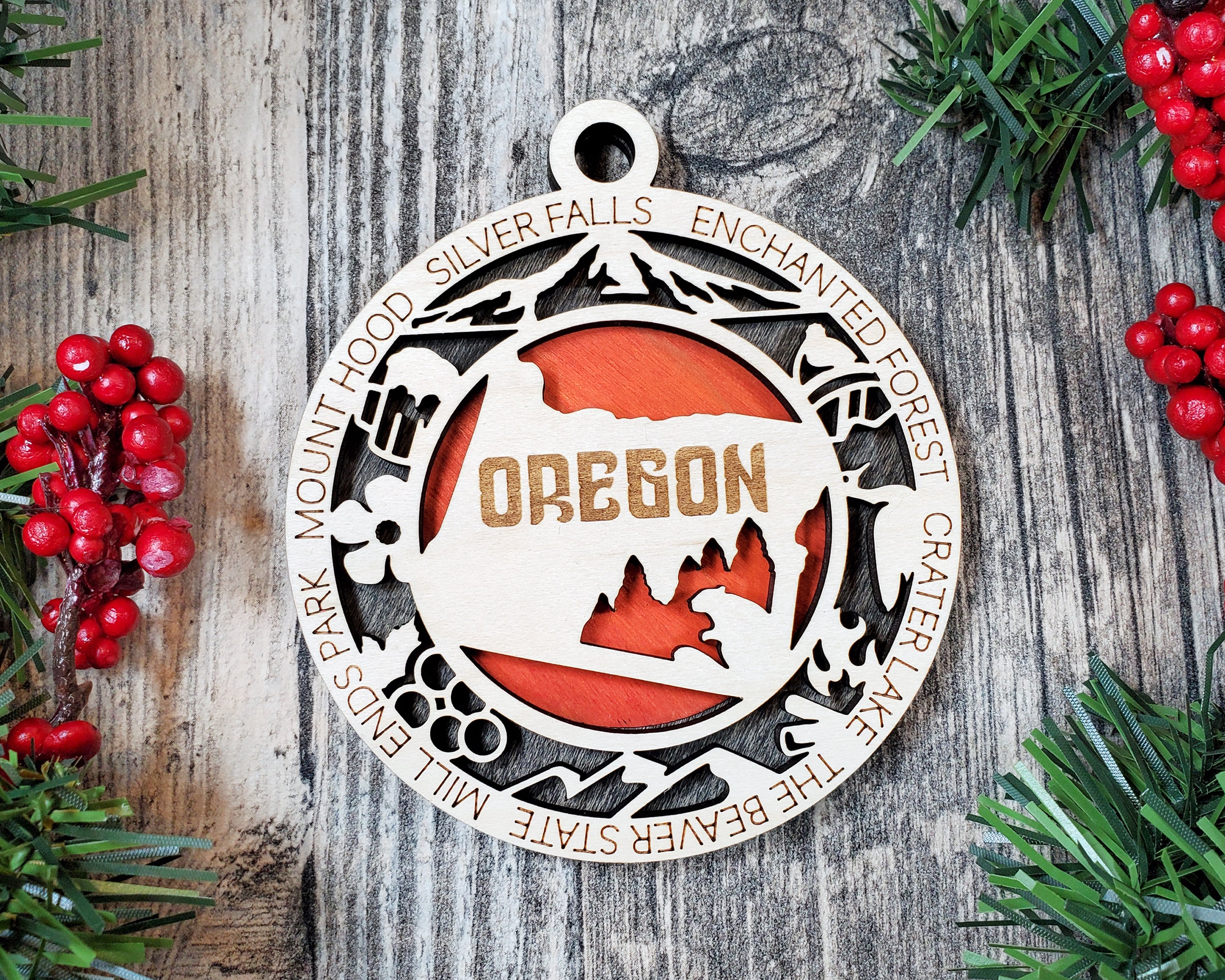 USA 3D State Shape Ornaments - Handcrafted American Made Home Decor Gifts, Unique Travel Souvenirs, State Pride Decor, Gift for Travelers