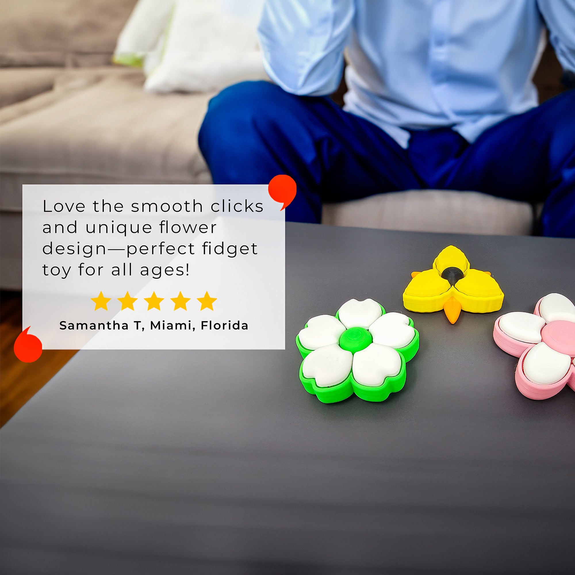 Flower Clicker Spinner Fidget Multi Key