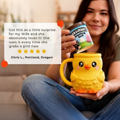 Chickadee Chicklet | Cute Animal Ice Cream Pint Holder or Ramen Noodle Bowl