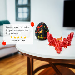 Phoenix Dragon With Egg Articulated Fidget Toy 3d Printed
