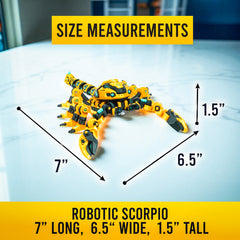 Articulated Glow in The Dark Robot Scorpion – Futuristic Arachnid Hybrid with Neon Glow