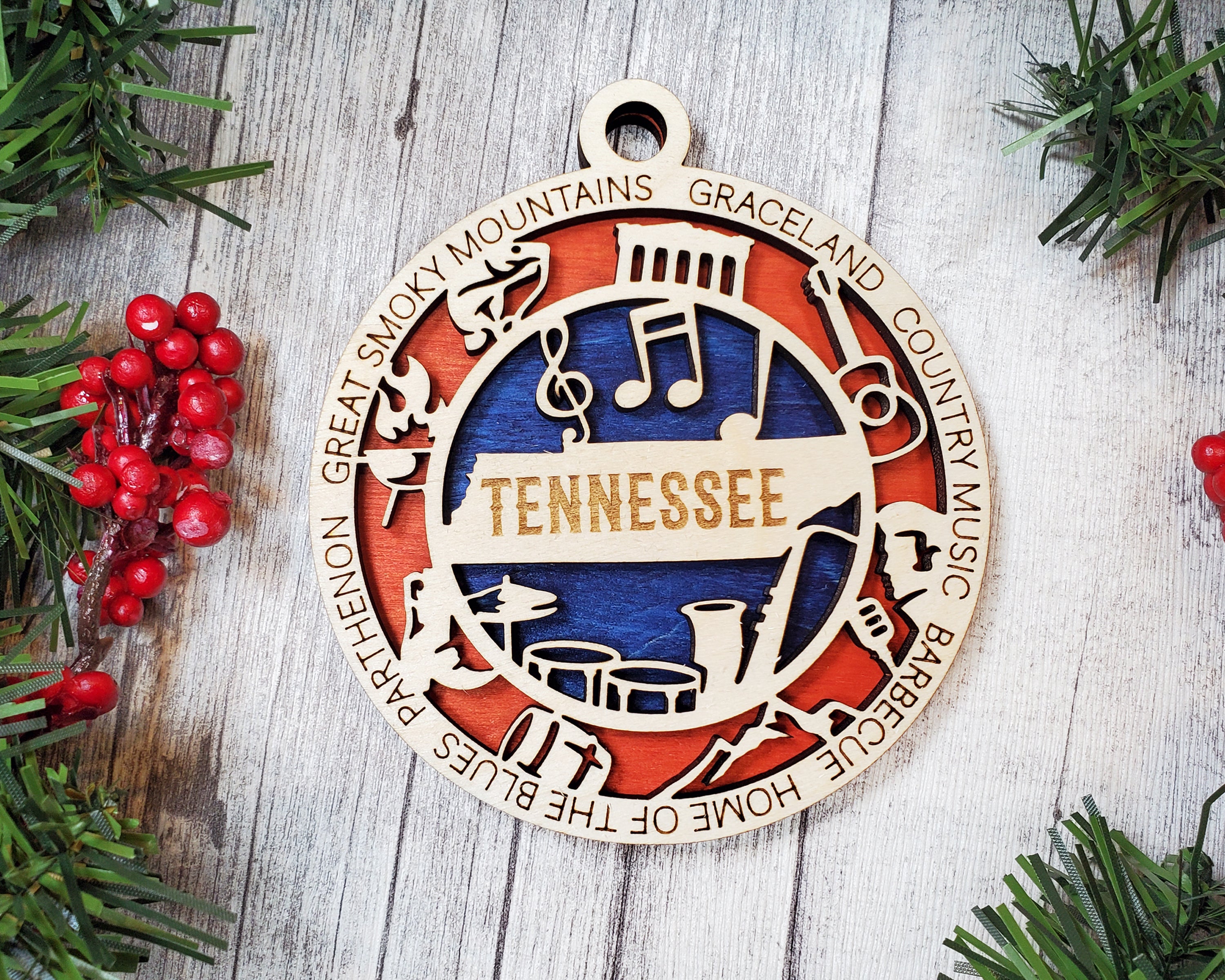 USA 3D State Shape Ornaments - Handcrafted American Made Home Decor Gifts, Unique Travel Souvenirs, State Pride Decor, Gift for Travelers