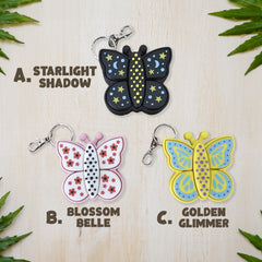 Butterfly Fidget Clicker Keychain | 5 Clickable Wings and Body