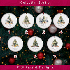 Personalized Christmas Tree Ornament - 7 Stunning Designs - Custom Keepsake for 2024
