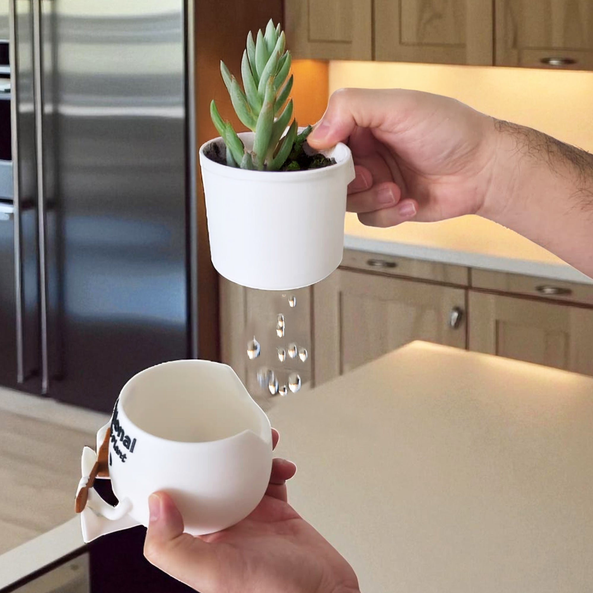 Cute Emotional Support Planter | Funny Head Pot for Succulents | Kawaii Home Office Decor | Funky 3D Printed Gift for Plant Lovers